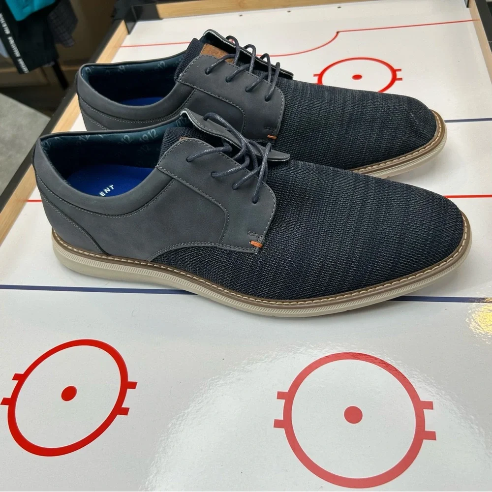 Nunn‎ Bush Chase Knit Plain Toe Oxford Mens Size 13 Dress Shoes Navy 85073-492